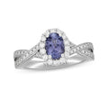 Neil Lane Tanzanite & Diamond Engagement Ring 5/8 ct tw Round-cut 14K White Gold
