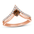 Chocolate Diamond Ring 3/8 ct tw 14K Gold