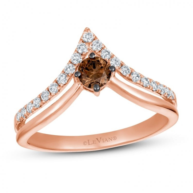 Chocolate Diamond Ring 3/8 ct tw 14K Gold