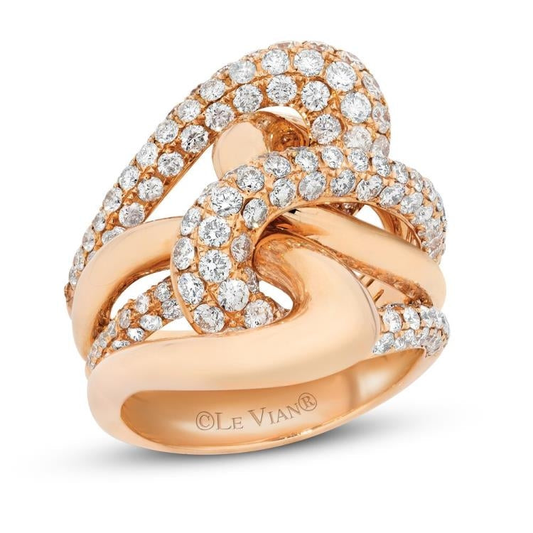 Red Carpet Diamond Ring 2-1/3 ct tw 14K Strawberry Gold