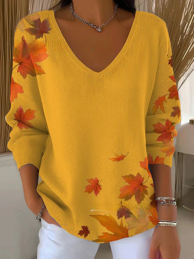 Aubrie™ | Fall V-Neck Sweater