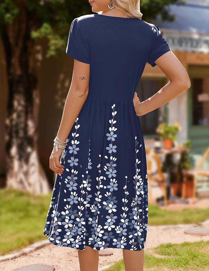 Amelia™ | Floral Print Casual Dress