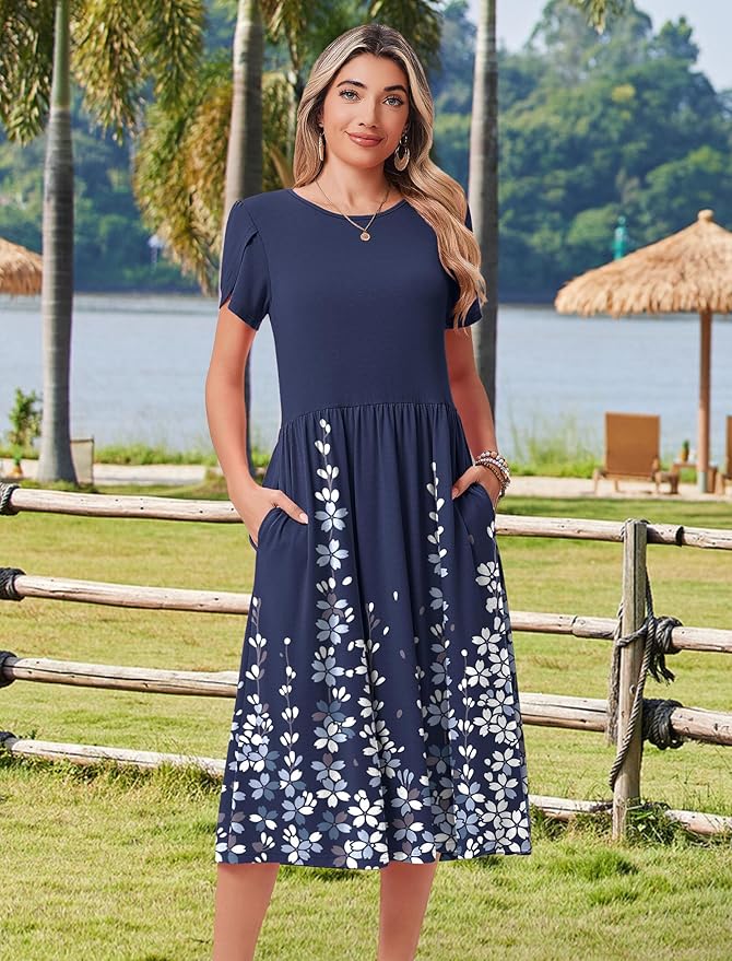 Amelia™ | Floral Print Casual Dress
