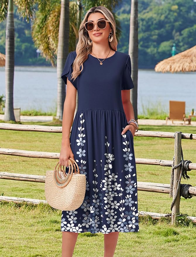 Amelia™ | Floral Print Casual Dress