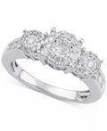 Diamond Three Stone Engagement Ring (3/4 ct. t.w.) in 14k Gold