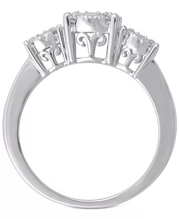 Diamond Three Stone Engagement Ring (3/4 ct. t.w.) in 14k Gold