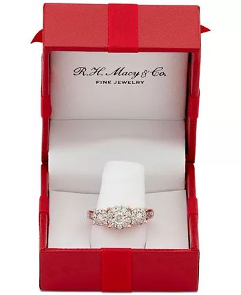 Diamond Three Stone Engagement Ring (3/4 ct. t.w.) in 16k Gold