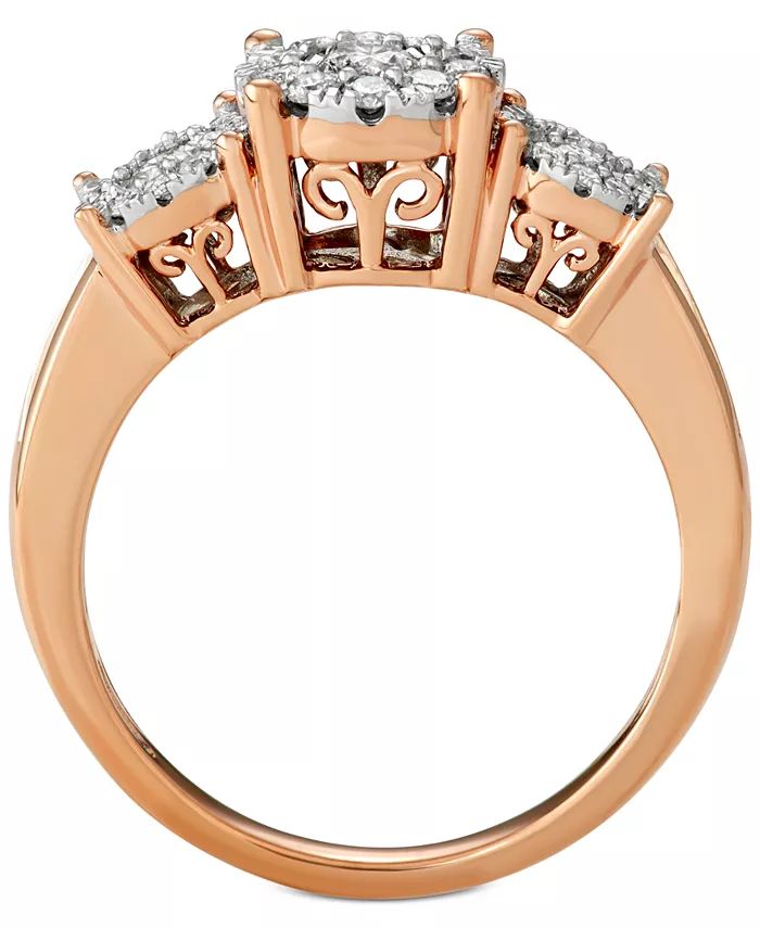 Diamond Three Stone Engagement Ring (3/4 ct. t.w.) in 16k Gold