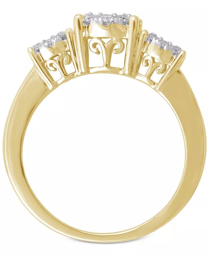 Diamond Three Stone Engagement Ring (3/4 ct. t.w.) in 15k Gold