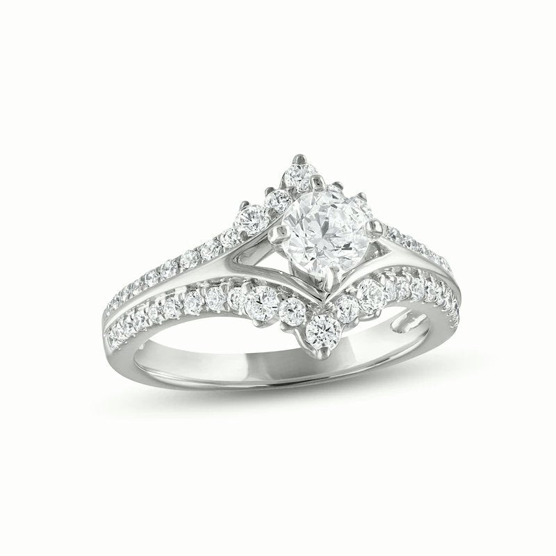 Diamond Engagement Ring 1 ct tw Round-cut 14K White Gold