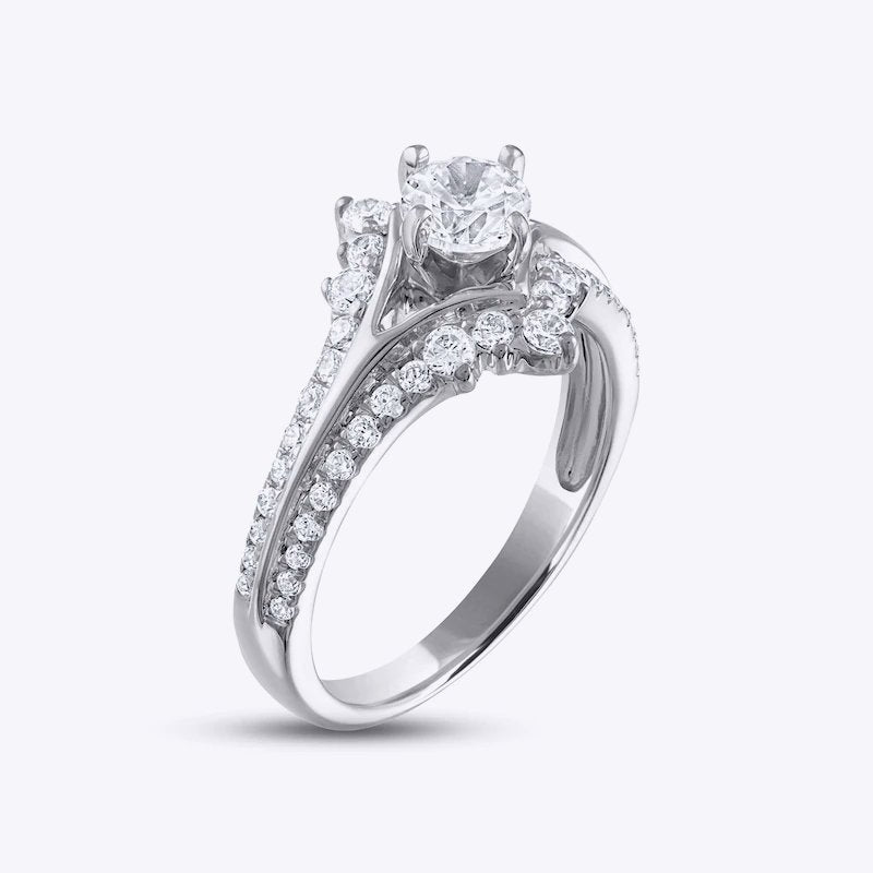 Diamond Engagement Ring 1 ct tw Round-cut 14K White Gold