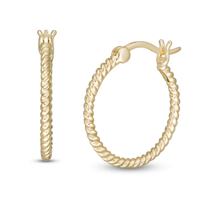 Wonder Woman Collection 20.0mm Lasso Hoop Earrings in 10K Gold:Wonder Woman Collection 20.0mm Lasso Hoop Earrings in 10K Gold