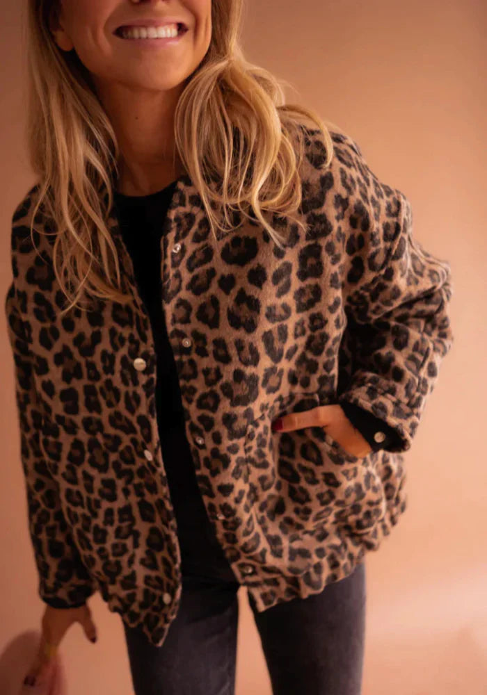 Charlene™ | The Leopard Bomber Jacket