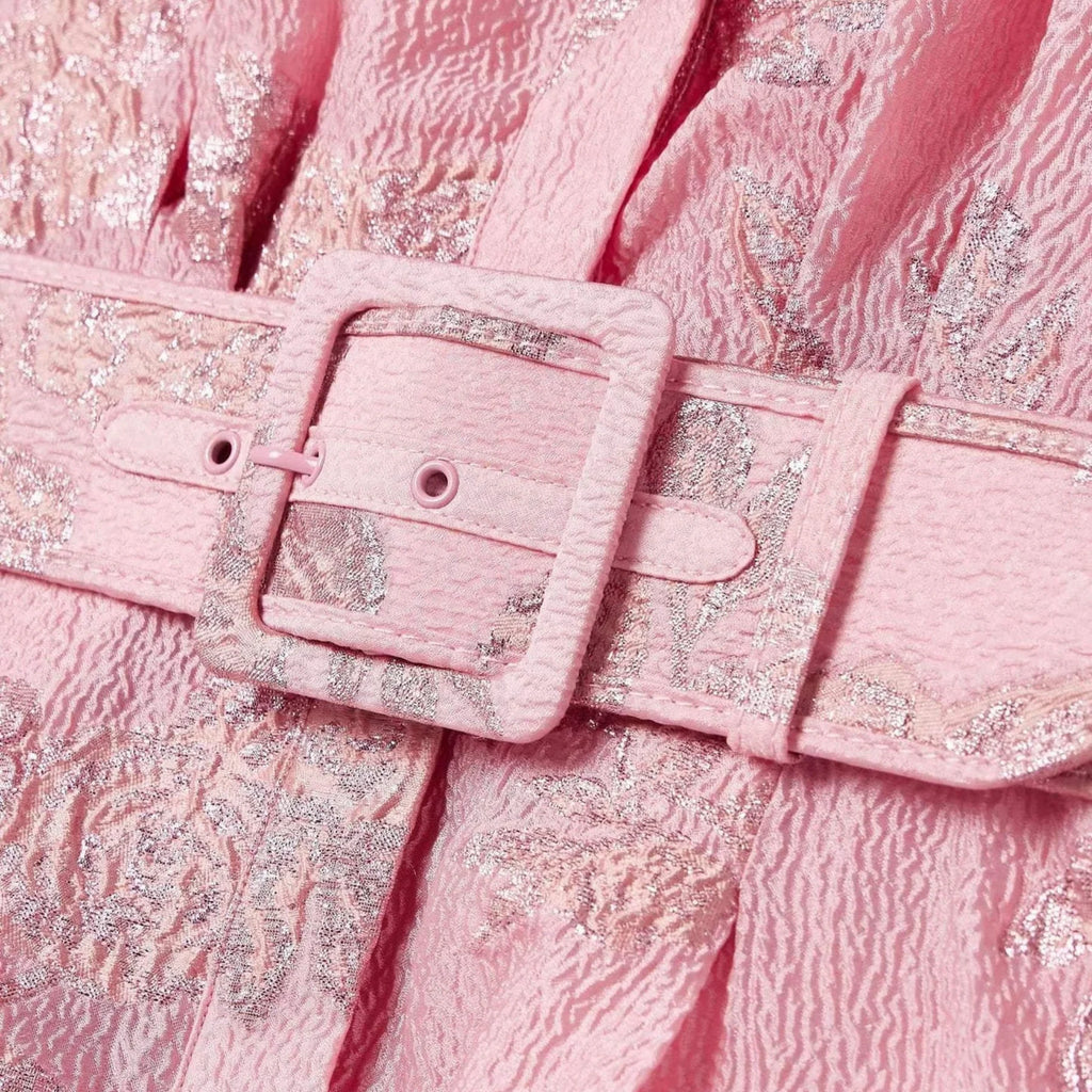 BEATRICE™ | PINK PUFF-SLEEVE DRESS