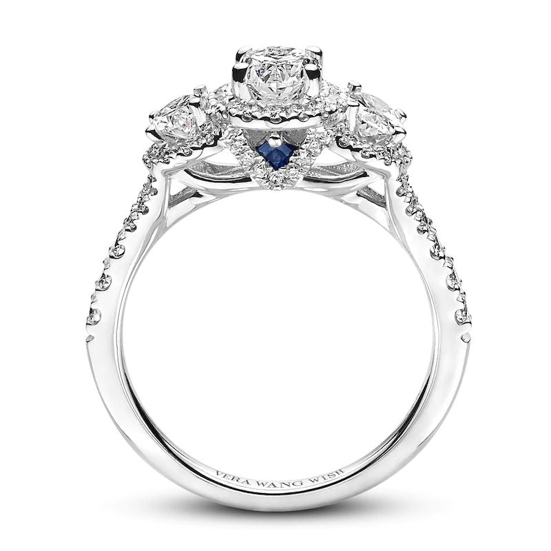 Vera Wang WISH 3-Stone Diamond Ring 1-3/4 ct tw 14K White Gold