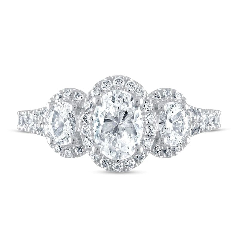 Vera Wang WISH 3-Stone Diamond Ring 1-3/4 ct tw 14K White Gold