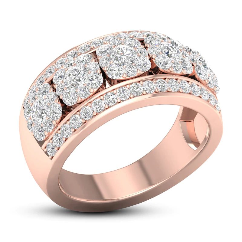 Diamond Anniversary Ring 1-1/5 ct tw 14K Rose Gold