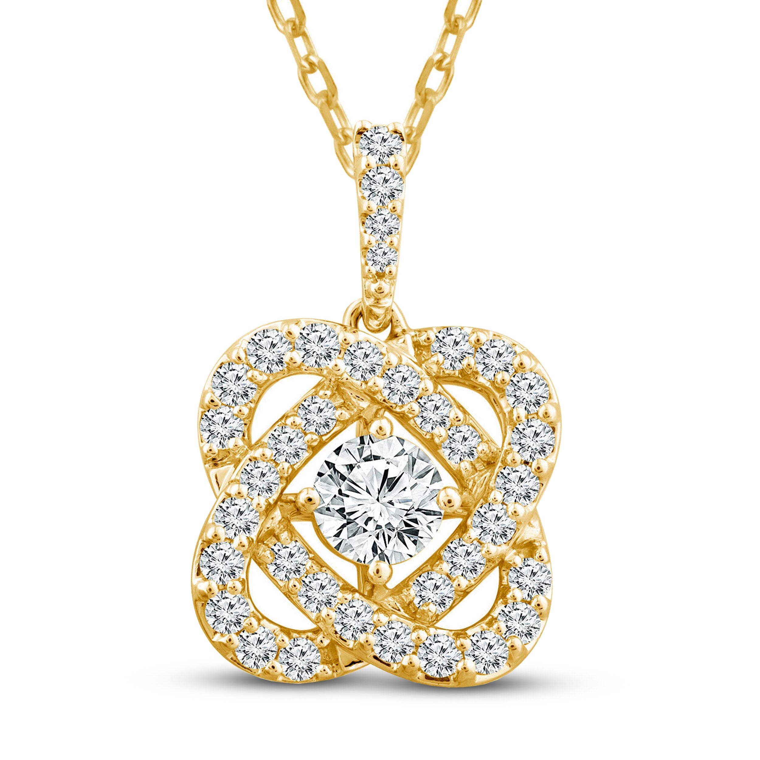 Center of Me Diamond Necklace 1 ct tw 14K Yellow Gold 18