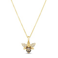 Le Vian Diamond Bee Necklace 1/4 ct tw 14K Honey Gold 18