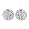 Diamond Earrings 1/2 ct tw Round-cut 10K White Gold