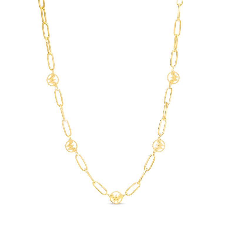 Wonder Woman? Collection Logo Station Necklace in 10K Gold