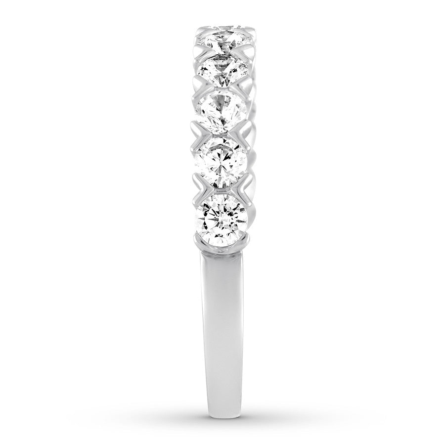 Diamond Anniversary Band 1 ct tw Round-cut 10K White Gold