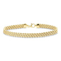 Italian Multi Strand Rope Bracelet 14K Yellow Gold 7.5