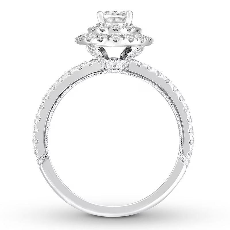 Neil Lane Diamond Bridal Set 1-7/8 ct tw Oval & Round-cut 14K White Gold