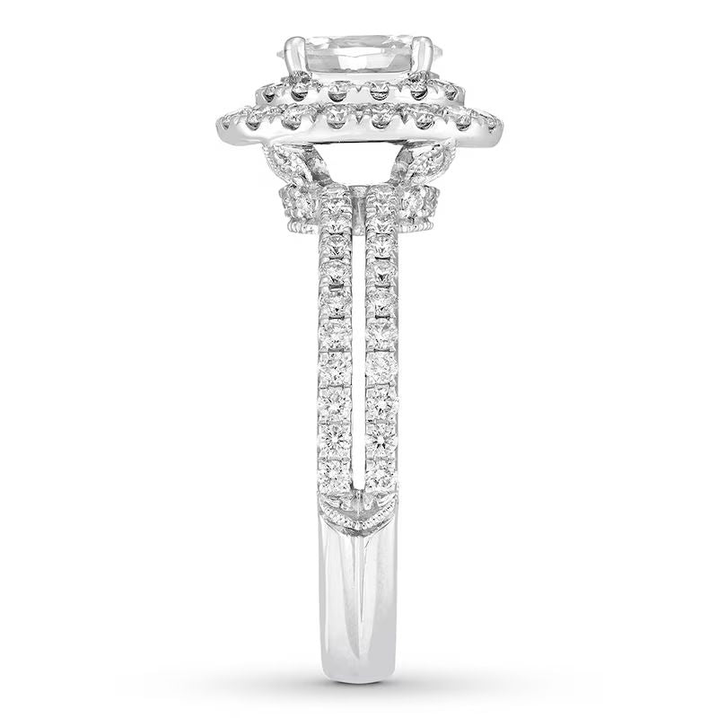 Neil Lane Diamond Bridal Set 1-7/8 ct tw Oval & Round-cut 14K White Gold