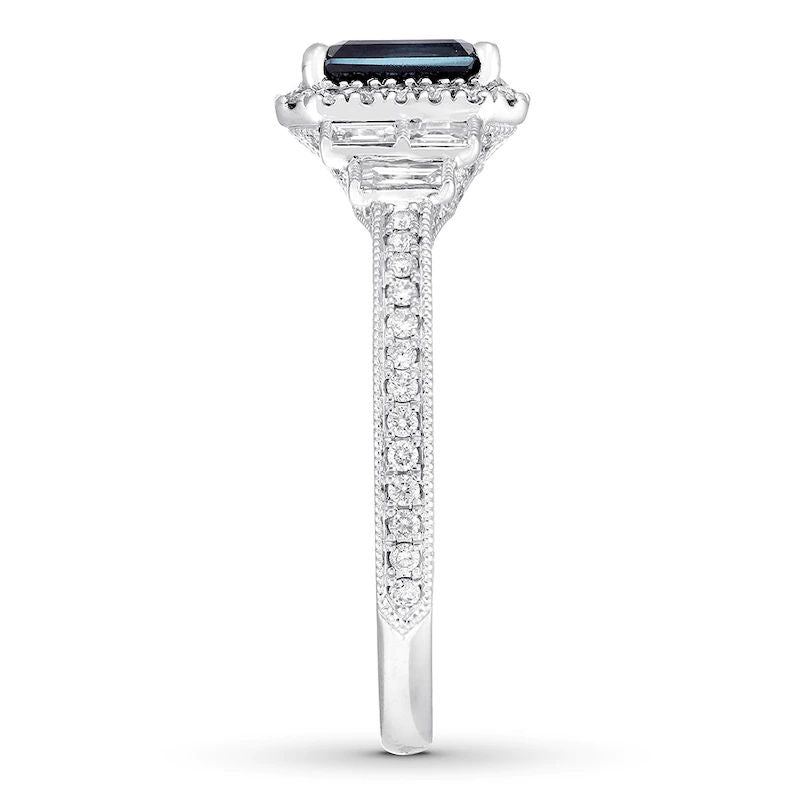 Neil Lane Sapphire Engagement Ring 1/2 ct tw Diamonds 14K Gold