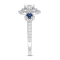 Vera Wang WISH Ring 1 ct tw Diamonds & Sapphires 14K White Gold
