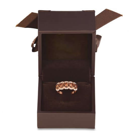 Le Vian Creme Brulee Diamond Ring 1 1/2 ct tw Round 14K Strawberry Gold