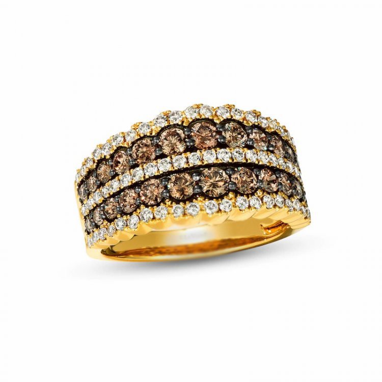 Le Vian Diamond Ring 1-5/8 ct tw Round-cut 14K Honey Gold