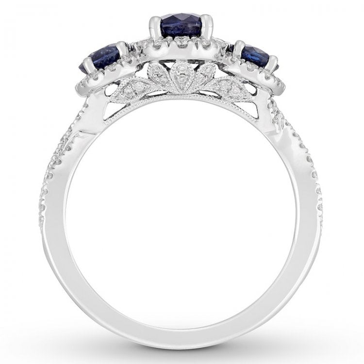 Neil Lane Sapphire Engagement Ring 1/2 ct tw Diamonds 14K Gold