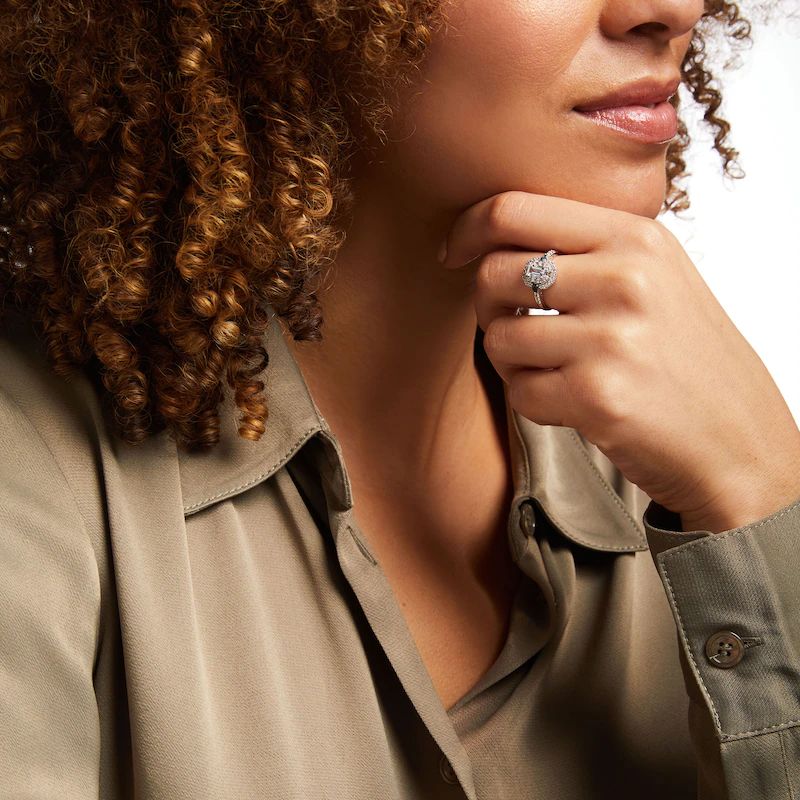Aquamarine/London Blue Topaz/White Lab-Created Sapphire Ring Sterling Silver
