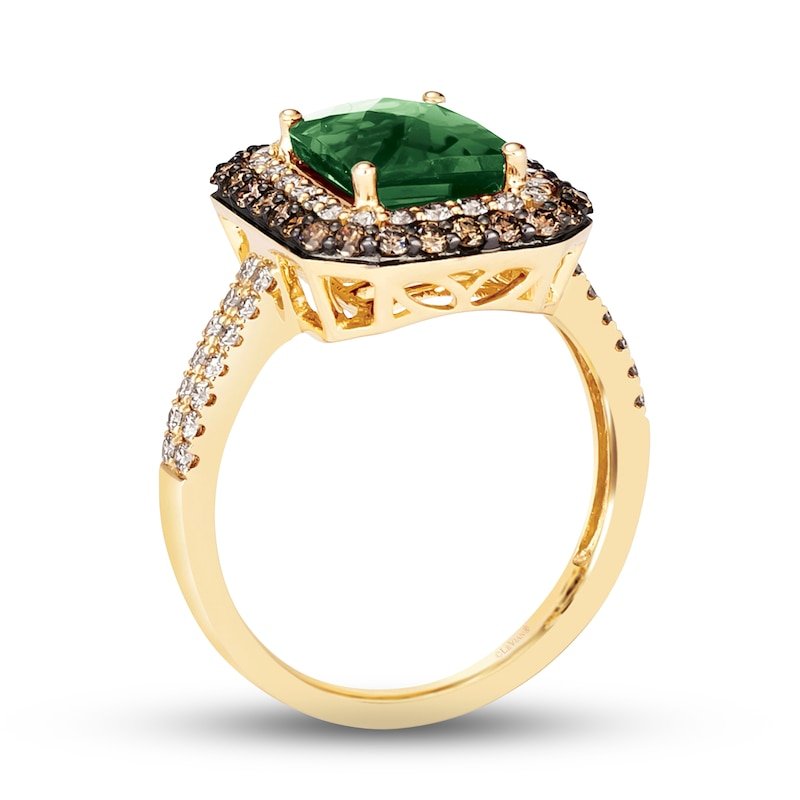 Le Vian Natural Emerald Ring 7/8 ct tw Diamonds 14K Honey Gold