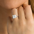 3 CT Certified Princess-Cut Diamond Solitaire Engagement Ring in 14K White Gold (I/SI2)