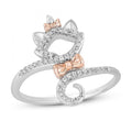 Aristocats Diamond Ring 1/10 ct tw Sterling Silver/10K Rose Gold