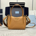 PRADA 25S SMALL BAG 23 IN CARAMEL CALFSKIN GOLD HARDWARE
