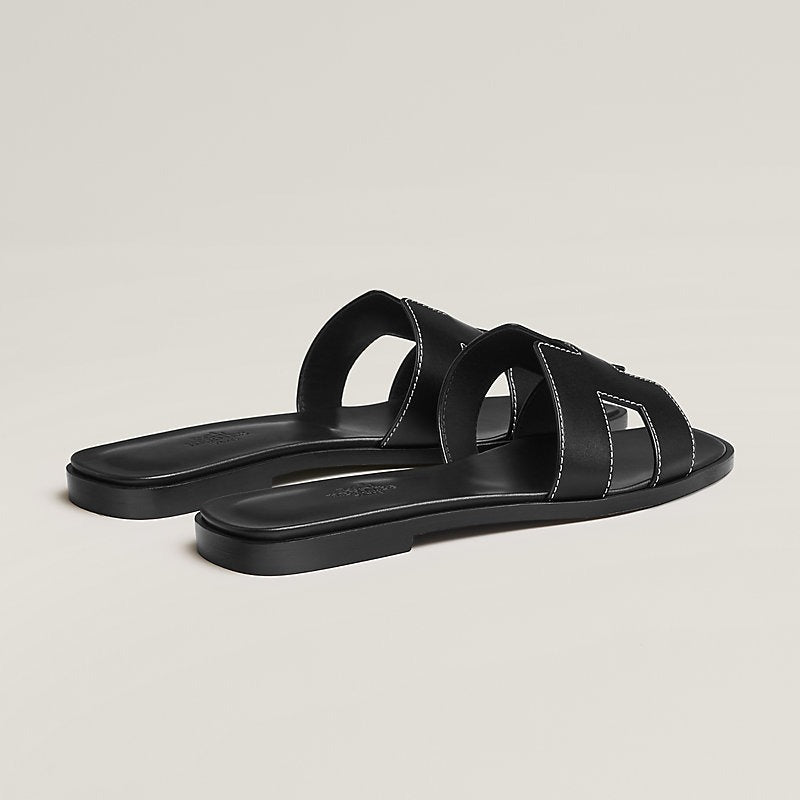 HERMES 0RAN SANDAL NOIR